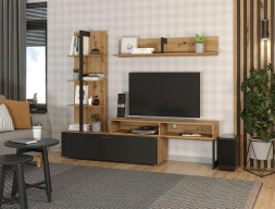 Гостиная НК-МЕБЕЛЬ JUNO гостиная Дуб Артизан/Черный 71296595 (2 кор.)