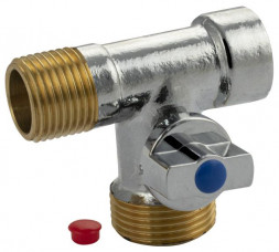 Кран для стиральной машины МАК 00611 Кран для стиральной машины шаровый трёхпроходной 15х20х15