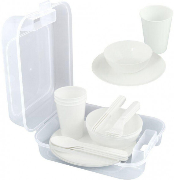 Набор посуды MULTIDOM «Пикник» МГ84-195 (Белый) MULTIDOM «Пикник» МГ84-195 (Белый)