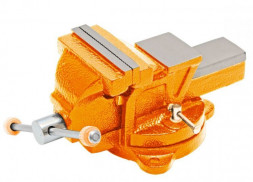 Тиски КАЛИБР ТПСН-100 Тиски слесарные поворотные (100 мм, наковальня)