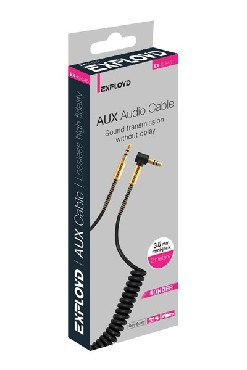 Кабель EXPLOYD EX-K-645 AUX Jack 3,5mm (M) - Jack 3,5mm (M) пружина силикон боковой 2M чёрный Game SONDER