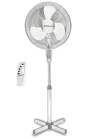 Вентилятор SAKURA SA-16BK бел/сер 1шт/кор