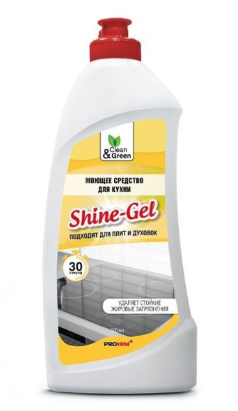 Моющее средство CLEAN&amp;GREEN CG8076 Shine-Gel (антижир, гель) 500 мл.