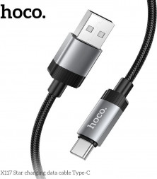 Кабель HOCO (6942007652568) X117a ,для Type-C, 1 м, Black