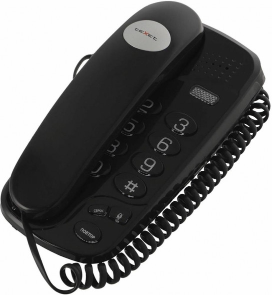 Телефон проводной TEXET Телефон проводной TX-238 черный