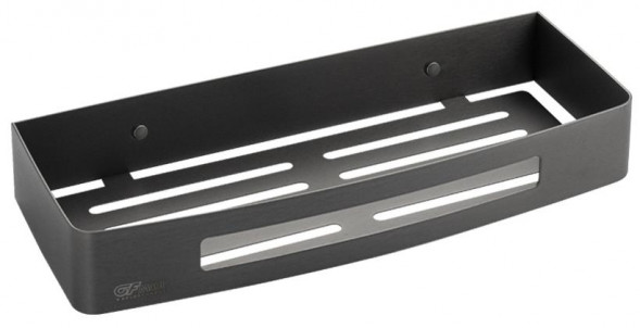 полочка GFMARK 78362 Полочка 22 см одинарная прямоугольная, литая, ГРАФИТ, из нержавеющей стали марки SUS 304
