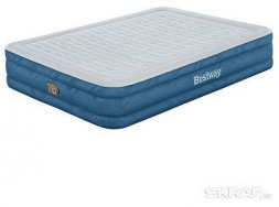 Матрас надувной BEST WAY Матрас надувной Fortech Queen Snugable Top со встроенным электронасосом 203x152x36 см Bestway 69135