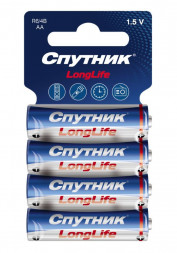 Элементы питания СПУТНИК R6/4B LONG LIFE
