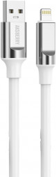Кабель AKSBERRY (6900291900017) X159 Silicone USB-A Lightning, белый