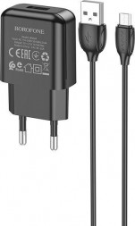СЗУ BOROFONE (6974443383867) для micro USB BA64Am Black