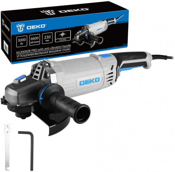 Углошлифовальная машина DEKO AG3000DK PRO, 230мм, 3000 Вт 083-1032