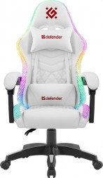 Кресло DEFENDER (64048) Core Белый,RGB,класс 4,PU Белый