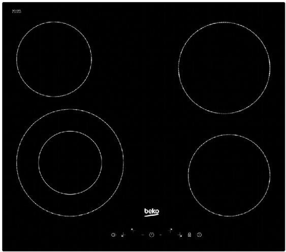 Стеклокерамическая варочная поверхность BEKO HIC 64402 T
