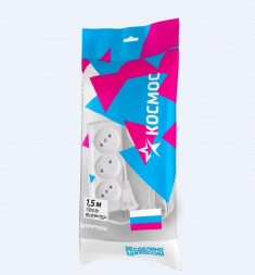 Удлинитель КОСМОС YKSM1.5M-3G(6A)E