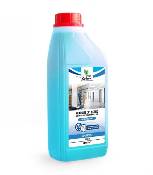 Моющее средство CLEAN&amp;GREEN CG8005 с дезинфицирующим эффектом Disinfector (концентрат) 1 л.