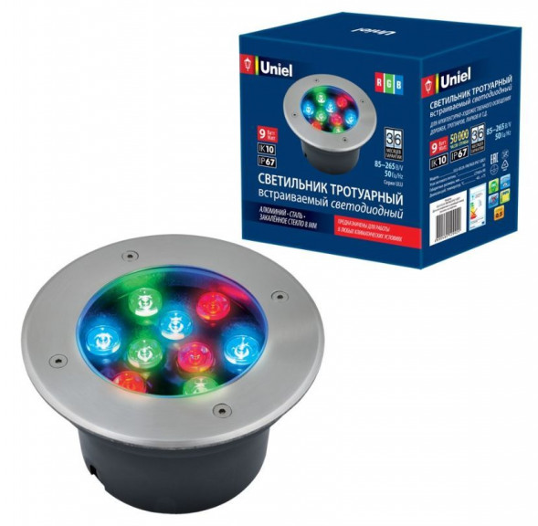 Светильник садово-парковый UNIEL (UL-00006824) ULU-B12A-9W/RGB IP67 GREY