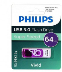 Флеш накопитель PHILIPS VIVID3.0 64Gb белый (FM64FD00B/97)
