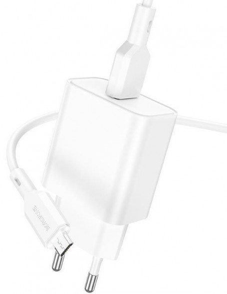 СЗУ BOROFONE (6974443388558) BA72A Spring 1USB QC3.0 - белый
