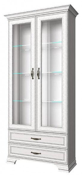 Модульная мебель АНРЭКС TIFFANY Шкаф с витриной 2V2S цвет вудлайн кремовый (4 уп.)