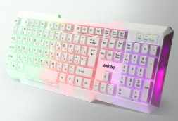 Клавиатура компьютерная SMARTBUY (SBK-333U-W) ONE USB с подсветкой белый