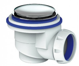 Сантехническая арматура UNICORN G410H - сифон для душевого поддона с хромированным выпуском