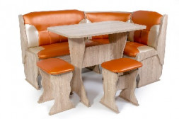 Набор мебели для кухни БИТЕЛ ОРХИДЕЯ Дуб Сонома/Терракот С-120 бежевый С-101 (4 кор)