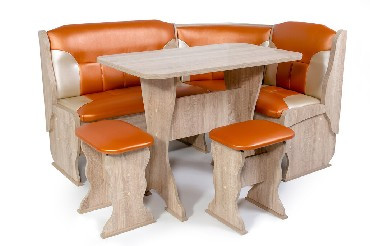 Набор мебели для кухни БИТЕЛ ОРХИДЕЯ Дуб Сонома/Терракот С-120 бежевый С-101 (4 кор)