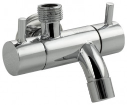 Кран водоразборный МАК 113 Кран водоразборный, универсальный с гусаком и с выходом под биде или душ лейку, металлокерам