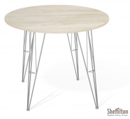 Стол SHEFFILTON SHT-TU10/80 ЛДСП хром лак/дуб беленый (929734)
