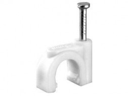 стяжка VOLSTEN V02-6W-1-10-050 (Скоба пластиковая круглая 10 мм (50шт.))