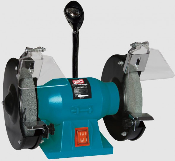 Станок точильный ЭНЕРГОПРОМ Home Master ТС-150/280Л с лампочкой(280Вт.круг 150х16х12,7мм)(белый кв.) 00-00017792
