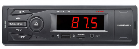 Автомагнитола SOUNDMAX SM-CCR3179B черный