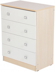 Комод POLINI Комод Polini kids Simple c 4 ящиками, дуб пастельный-белый