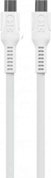 Кабель MORE CHOICE (4620202553638) K65aa 2м USB 3.0A PD 60W для Type-C Type-C- 2м , белый