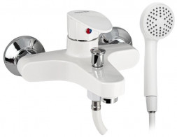 Смеситель для ванны BRIMIX 5571 Смеситель в ванную, короткий излив, шаровый, из высокопрочного пластика АБС, БЕЛЫЙ