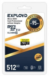 Карта памяти EXPLOYD 512GB microSDXC Class 10 UHS-1 Premium (U3) [EX512GCSDXC10UHS-1-ElU3 w]