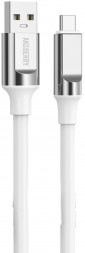 Кабель AKSBERRY (6900291880012) X159 Silicone USB-A Type-C, белый