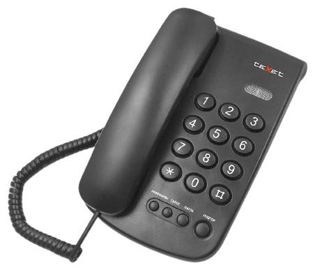Телефон проводной TEXET TX-241 черный