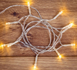 Гирлянда NEON-NIGHT (303-073) Гирлянда 10 LED, 1,2М, теплое белое , 2ХАА