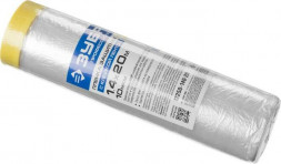 Пленка укрывная ЗУБР 20 м x 1.4 м, 10 мкм, HDPE, пленка укрывная с клейкой лентой, Профессионал (12250-140-20)