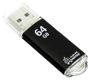 USB флеш SMARTBUY (SB64GBVC-K) 64GB V-CUT BLACK