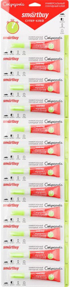 Супер-клей SMARTBUY (SBT-SG-1P1) СЕКУНДОЧКА клей 3 г. - лента 12 шт.