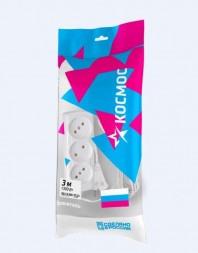 Удлинитель КОСМОС YKSM3M-3G(6A)E