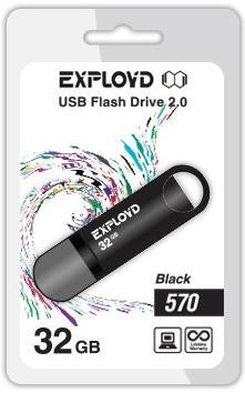 USB флэш-накопитель EXPLOYD 32GB-570 черный