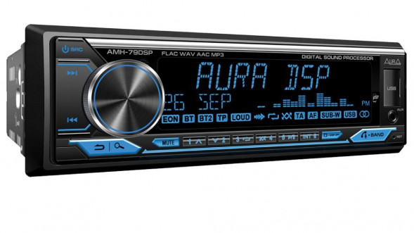 Автомагнитола AURA AMH-79DSP USB-ресивер синий