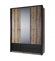 Шкаф АНРЭКС JAGGER Шкаф 3DG2S Z,цвет Дуб монастырский /Черный (5 уп)
