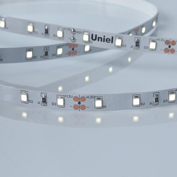 Светодиодная лента UNIEL (UL-00007998) ULS-M11-2835-60LED/m-8mm-IP20-DC12V-4,8W/m-4M-6500K PROFI катушка в герметичной упаковке