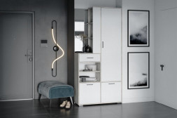 Прихожая МЕБЕЛЬ-КОМПЛЕКС Прихожая Торонто исп.3 Ателье светлое/ Белый (3 кор.)