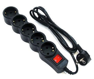 Сетевой фильтр 5BITES SP5B-250 - 5 роз - 5 м - черный