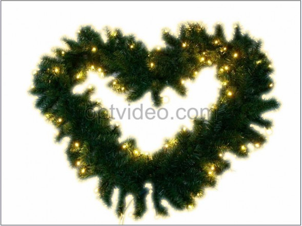 Ели искусственные NEON-NIGHT (307-117) Еловый шлейф искуственный 2, 7 м белые светодиоды с эффектом мерцания